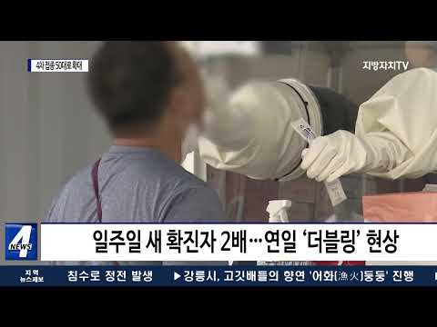 코로나 확산…4차 접종 50대로 확대