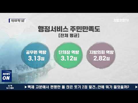지자체 평가 지방의회 역량 ‘실망’
