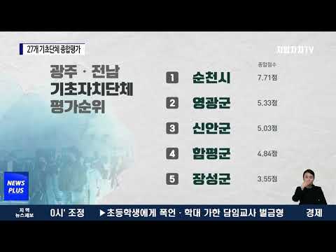 광주·전남 27개 기초단체 종합평가 발표