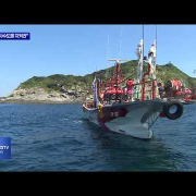 완도 배 50척 해상시위 “사수도를 지켜라”
