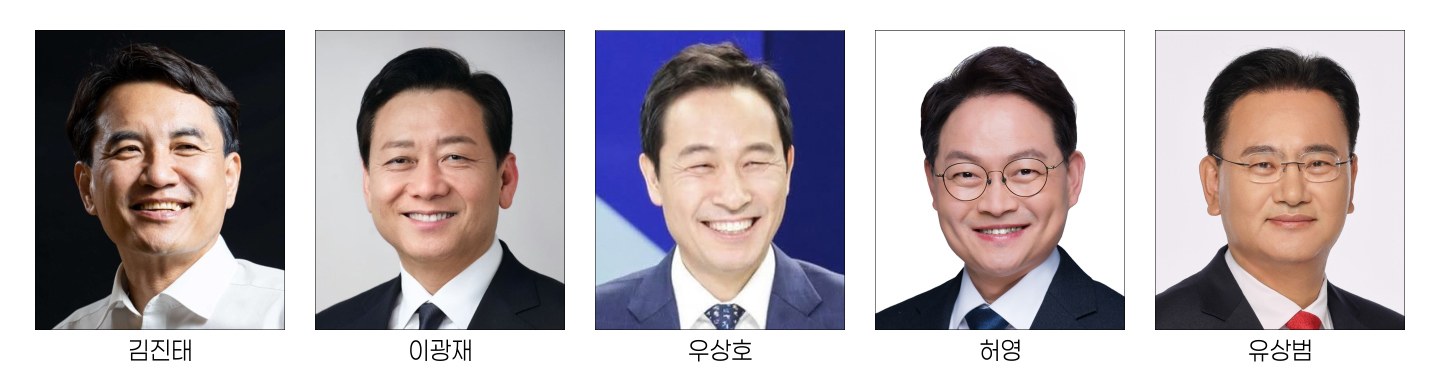 [2026 지방선거 누가 뛰나] 김진태 강원도지사, 도정 평가 ‘부정 우세’… 민주당 후보 단일화 여부가 변수